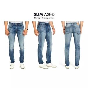 NEW-Buffalo David Bitton Slim Ash Men's Blue Jeans SZ 32/30